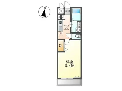 ペガサスII(1K/2階)の間取り写真