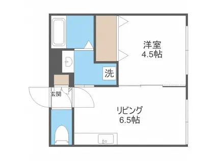 PROSPECT菊水(1DK/1階)の間取り写真