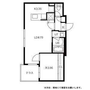 ARISTO北7条(1LDK/1階)の間取り写真