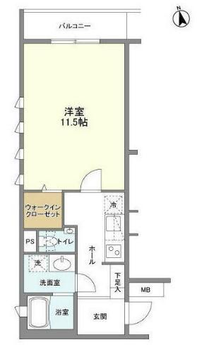 西麻布SBMマンション(1K/3階)の間取り写真