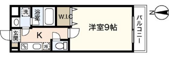 LST OKADAI サウス(1K/2階)の間取り写真