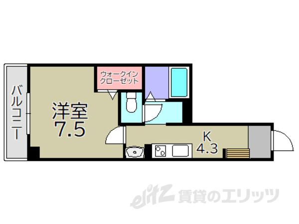 アーバンプロムナードIII(1K/2階)の間取り写真