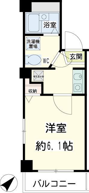 エスト横浜(1K/4階)の間取り写真