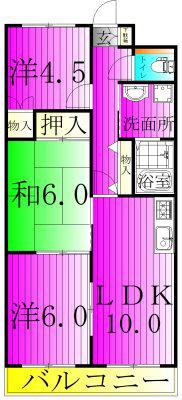 MAISON COMFORCE(3LDK/2階)の間取り写真