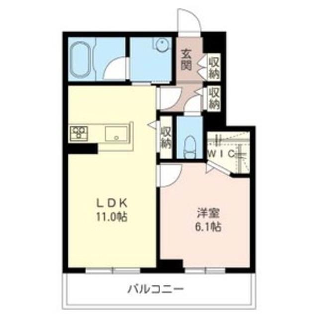 LILIYA(1LDK/1階)の間取り写真