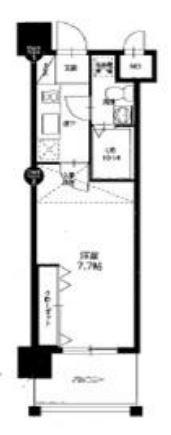 NO.66 GUARANTEE 21 博多(1K/11階)の間取り写真