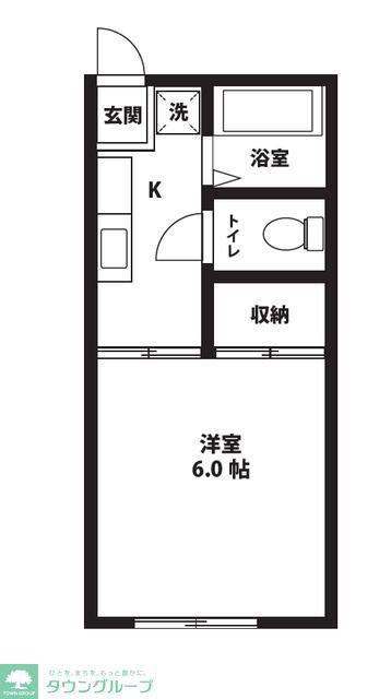 メゾン文京(1K/2階)の間取り写真