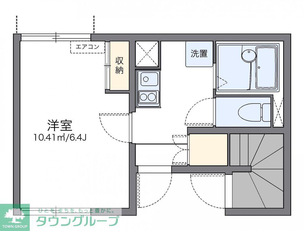 レオネクストブランポルトII(1K/1階)の間取り写真