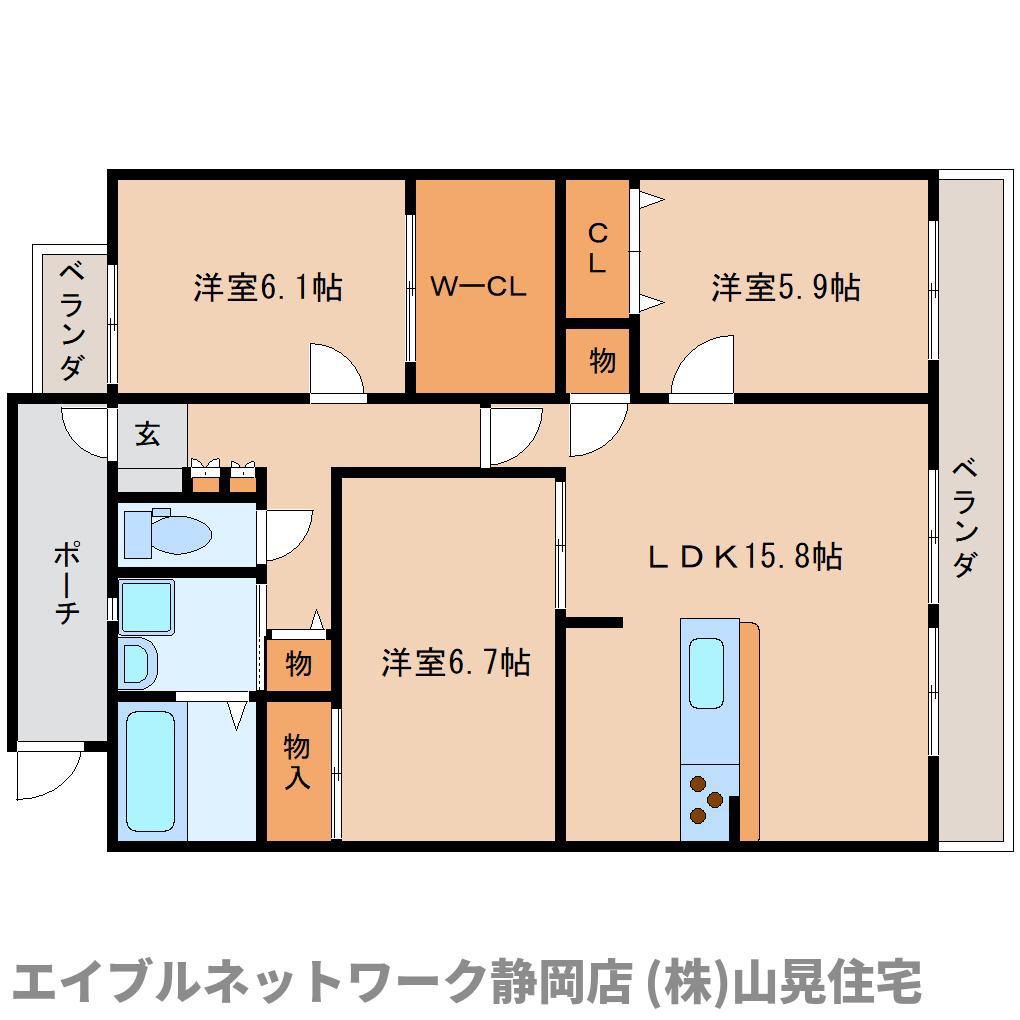 イル マーレ(3LDK/1階)の間取り写真
