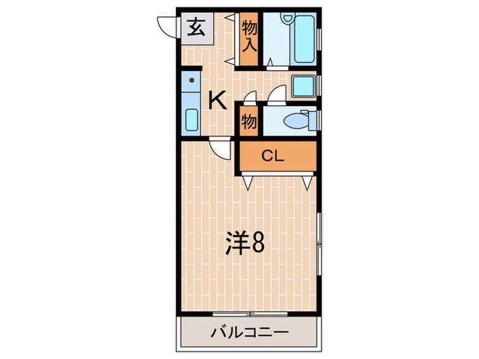 JR東海道本線 芦屋駅(JR) 徒歩5分 5階建 築27年(1K/5階)の間取り写真