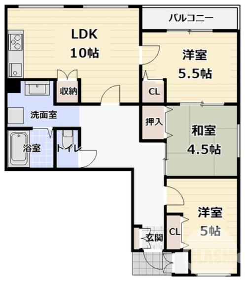 SHRIKE(3LDK/2階)の間取り写真