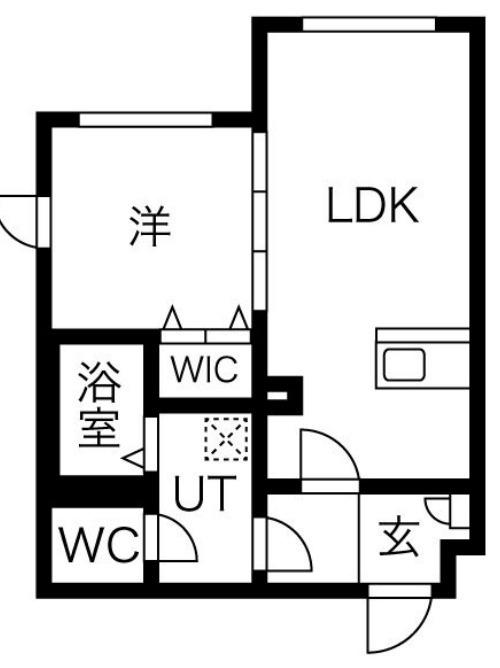 CROSTONE西巣鴨(1LDK/1階)の間取り写真