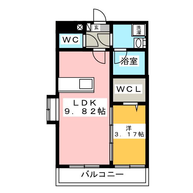 シャイン博多東(1LDK/7階)の間取り写真