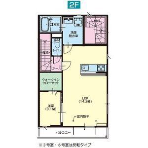 プルミエ B(1LDK/2階)の間取り写真