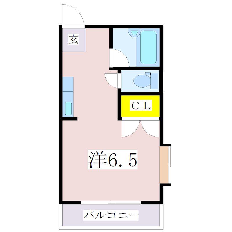エントピア鴨池(ワンルーム/5階)の間取り写真