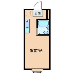 エッセンス国立(ワンルーム/1階)の間取り写真