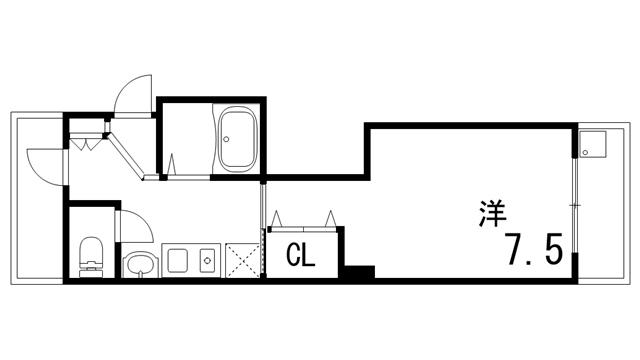 EBISマンション(1K/2階)の間取り写真