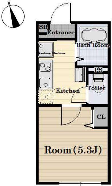 THE RESIDENCE NERIMA(1K/2階)の間取り写真