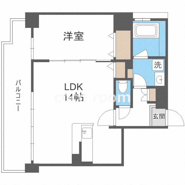 エルデ北堀江(1LDK/7階)の間取り写真
