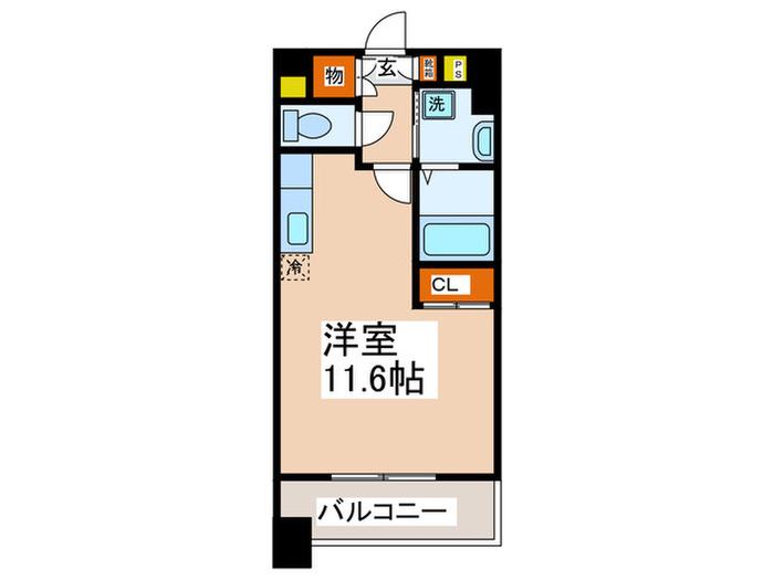 スタービレ海老名(ワンルーム/6階)の間取り写真