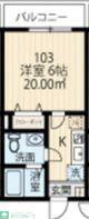 ラフィーネ鶴ヶ峰(1K/1階)の間取り写真