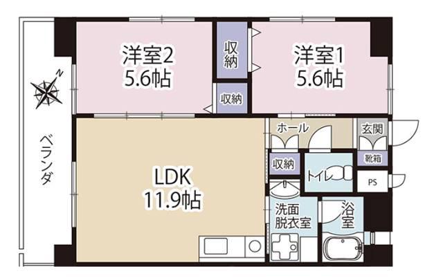 ネクステージCAMELLIAII カメリアII(2LDK/8階)の間取り写真