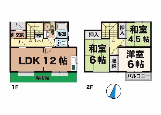 タウンハウス池上14(3LDK/1階)の間取り写真