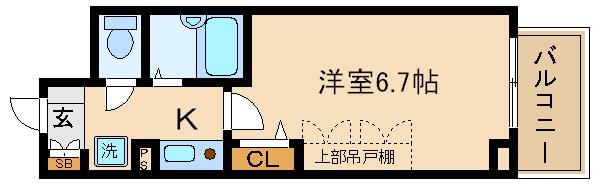 デリード烏丸西(1K/5階)の間取り写真