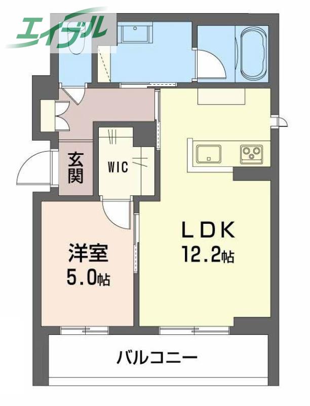 アイビー(1LDK/3階)の間取り写真