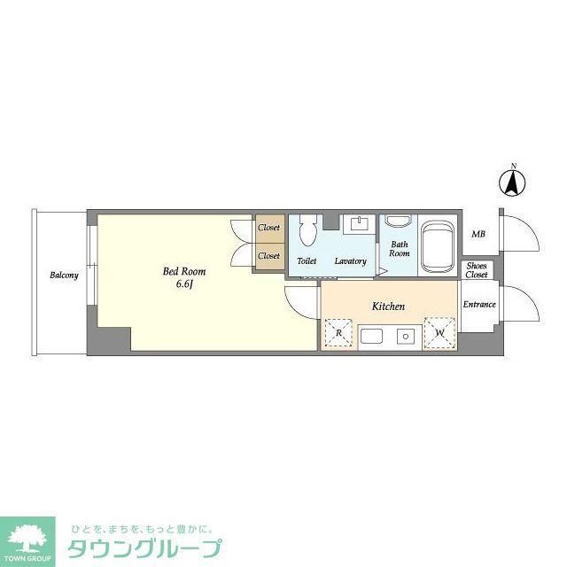 DAFFITTO三鷹(1K/7階)の間取り写真