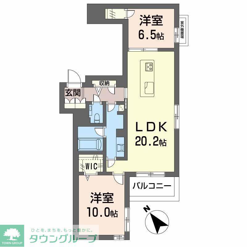 グランゲート滝川(2LDK/2階)の間取り写真