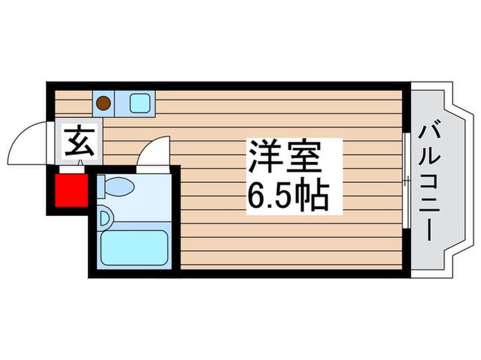 ジュネパレス柏第8(ワンルーム/2階)の間取り写真