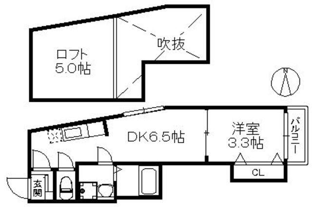 リバティー・JK(1DK/1階)の間取り写真