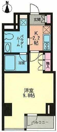 プライムアーバン学芸大学Ⅱ(1K/9階)の間取り写真