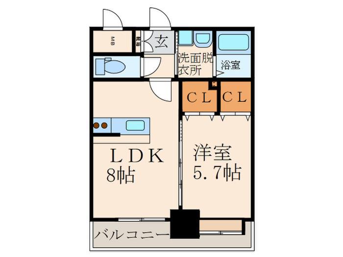FUSHI BLD(1LDK/3階)の間取り写真