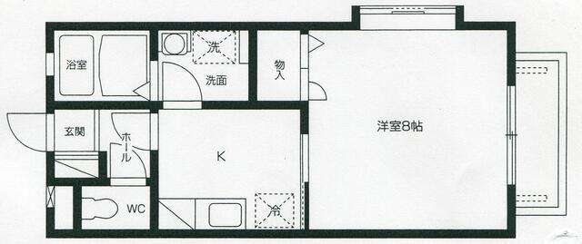 ニドム早宮(1K/2階)の間取り写真