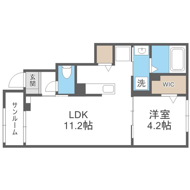 メゾン ボーテ(1LDK/1階)の間取り写真