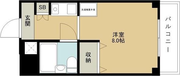 G-HOUSE(ワンルーム/5階)の間取り写真