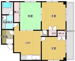 サンパレス桃山台2番館(3LDK/4階)の間取り写真