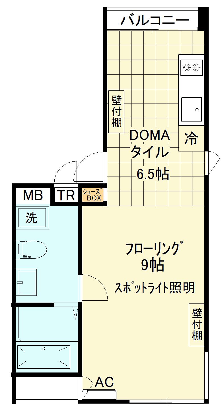 AD BLDG(ワンルーム/5階)の間取り写真