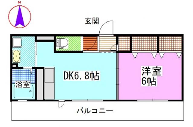 PRIER(1DK/3階)の間取り写真