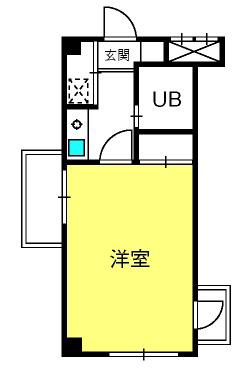 MSSビル(1K/2階)の間取り写真