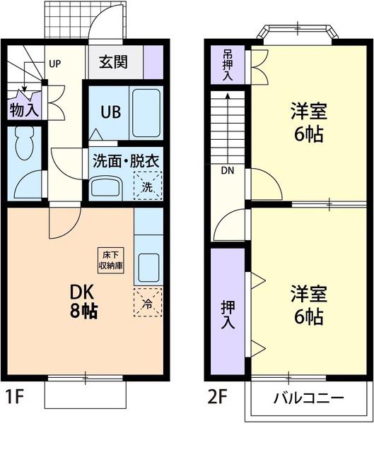 PETIT ETOILE A 106(2DK/1階)の間取り写真