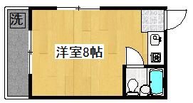 コーポK2(ワンルーム/2階)の間取り写真