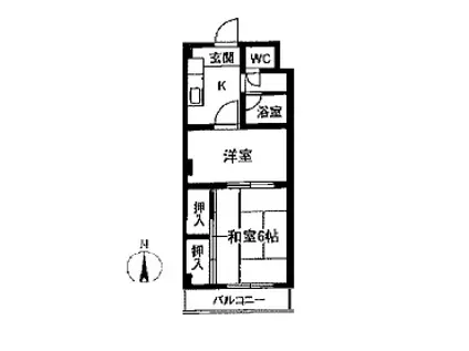 キングスヴィレッジ(2K/10階)の間取り写真