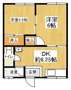 MAYUMIハイツ枚方3番館(2DK/1階)の間取り写真