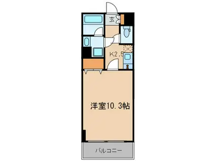 シュエット神楽坂(1K/8階)の間取り写真