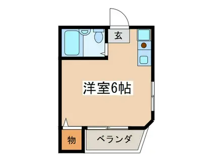 元本郷ハイツA(ワンルーム/3階)の間取り写真