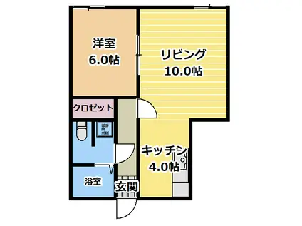 メゾングランデ(1LDK/2階)の間取り写真