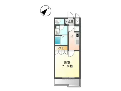 コンソルテ(1K/2階)の間取り写真